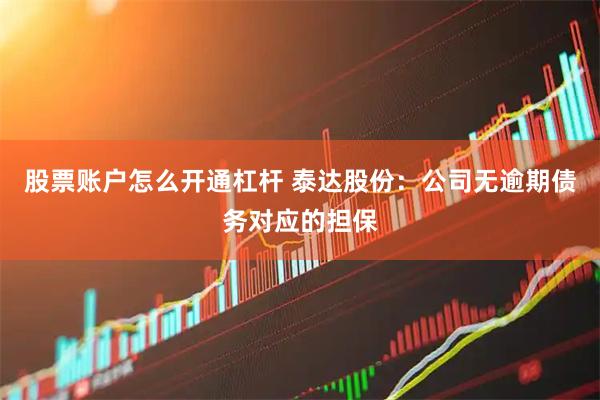 股票账户怎么开通杠杆 泰达股份：公司无逾期债务对应的担保
