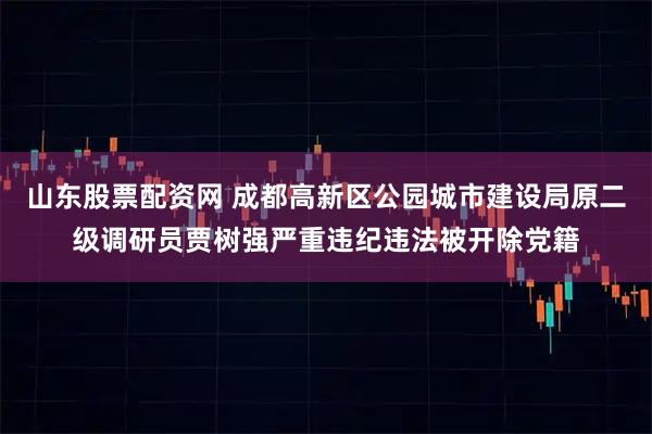 山东股票配资网 成都高新区公园城市建设局原二级调研员贾树强严重违纪违法被开除党籍